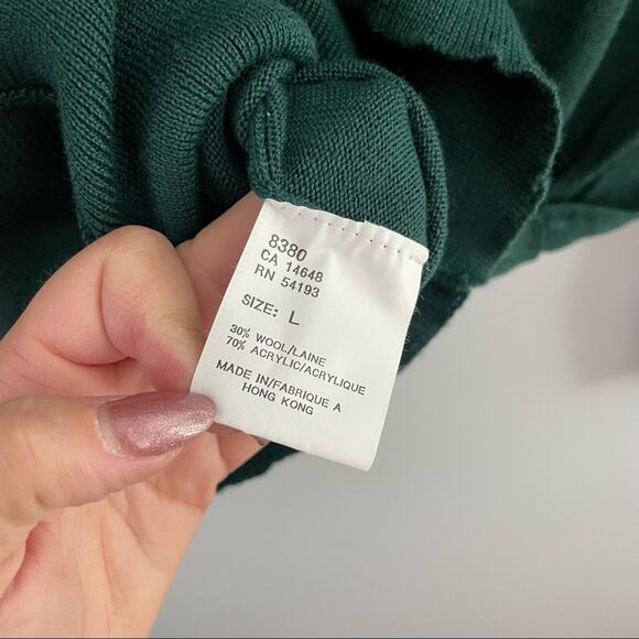 Bogner | Vintage Women’s Hunter Green Turtleneck Wool Sweater Pullover Hong Kong - Picture 7 of 8